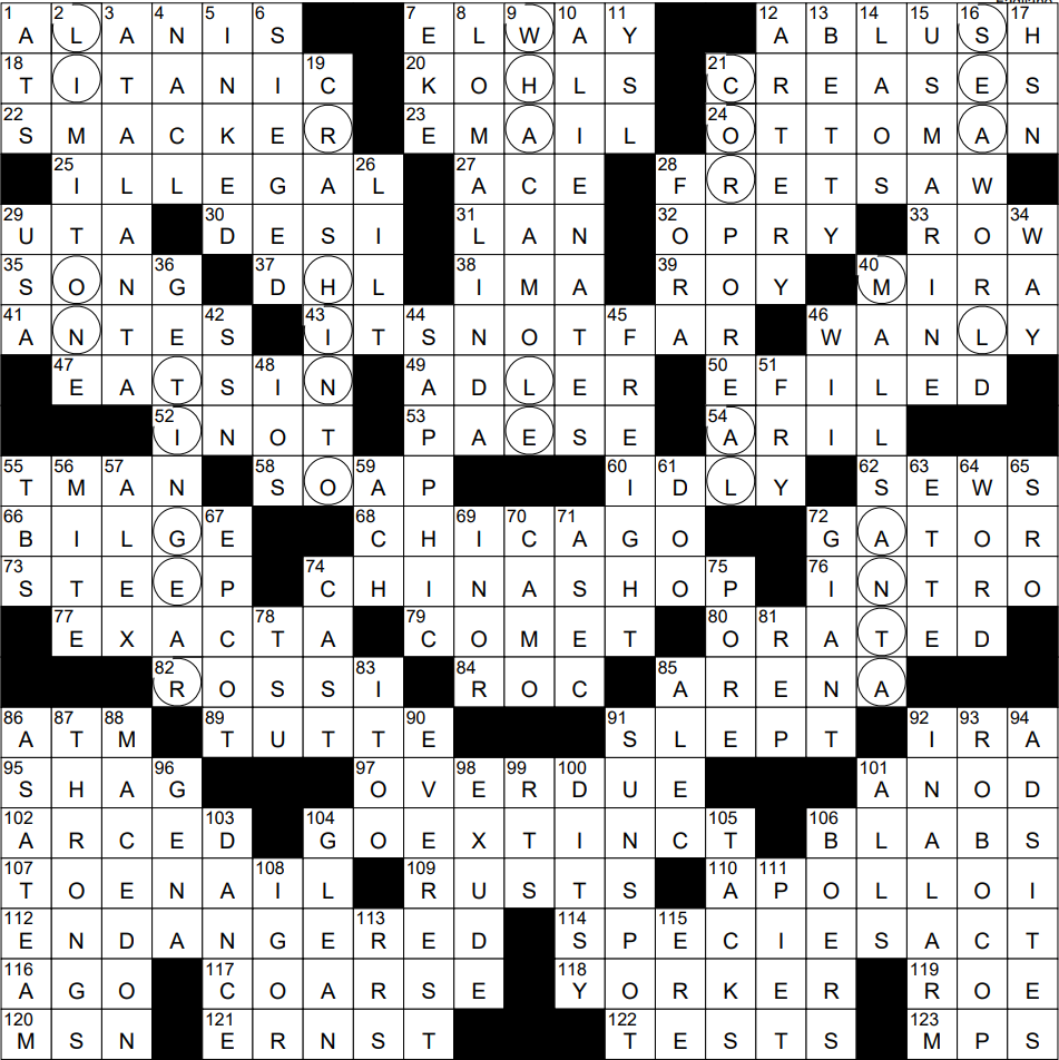 0414 24 NY Times Crossword 14 Apr 24 Sunday NYXCrossword