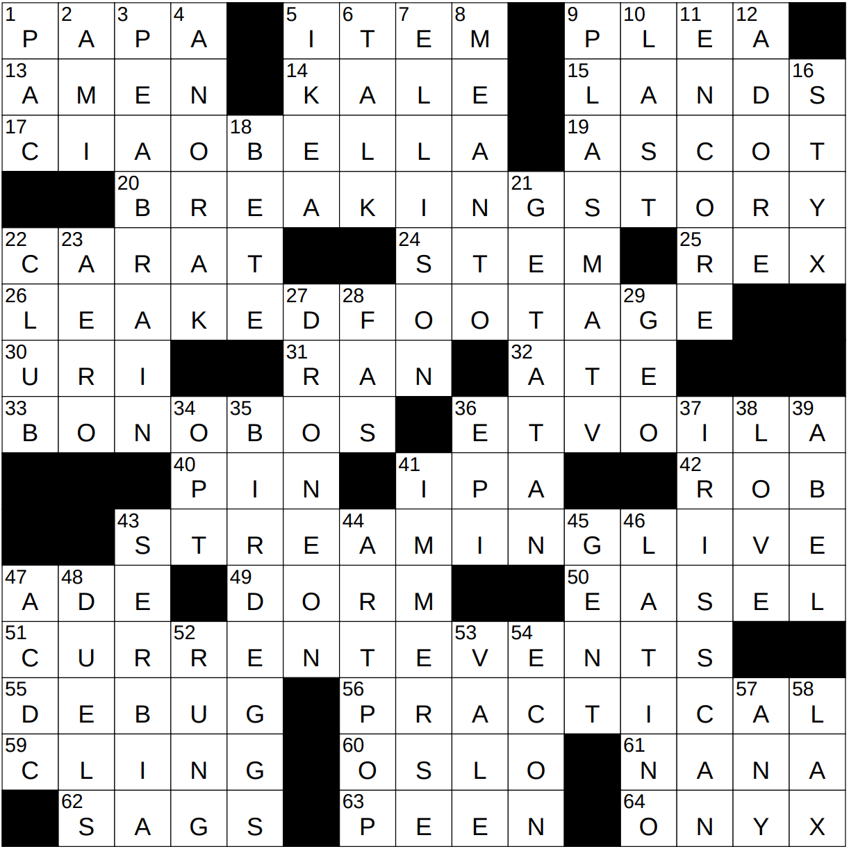 0607 23 NY Times Crossword 7 Jun 23 Wednesday NYXCrossword