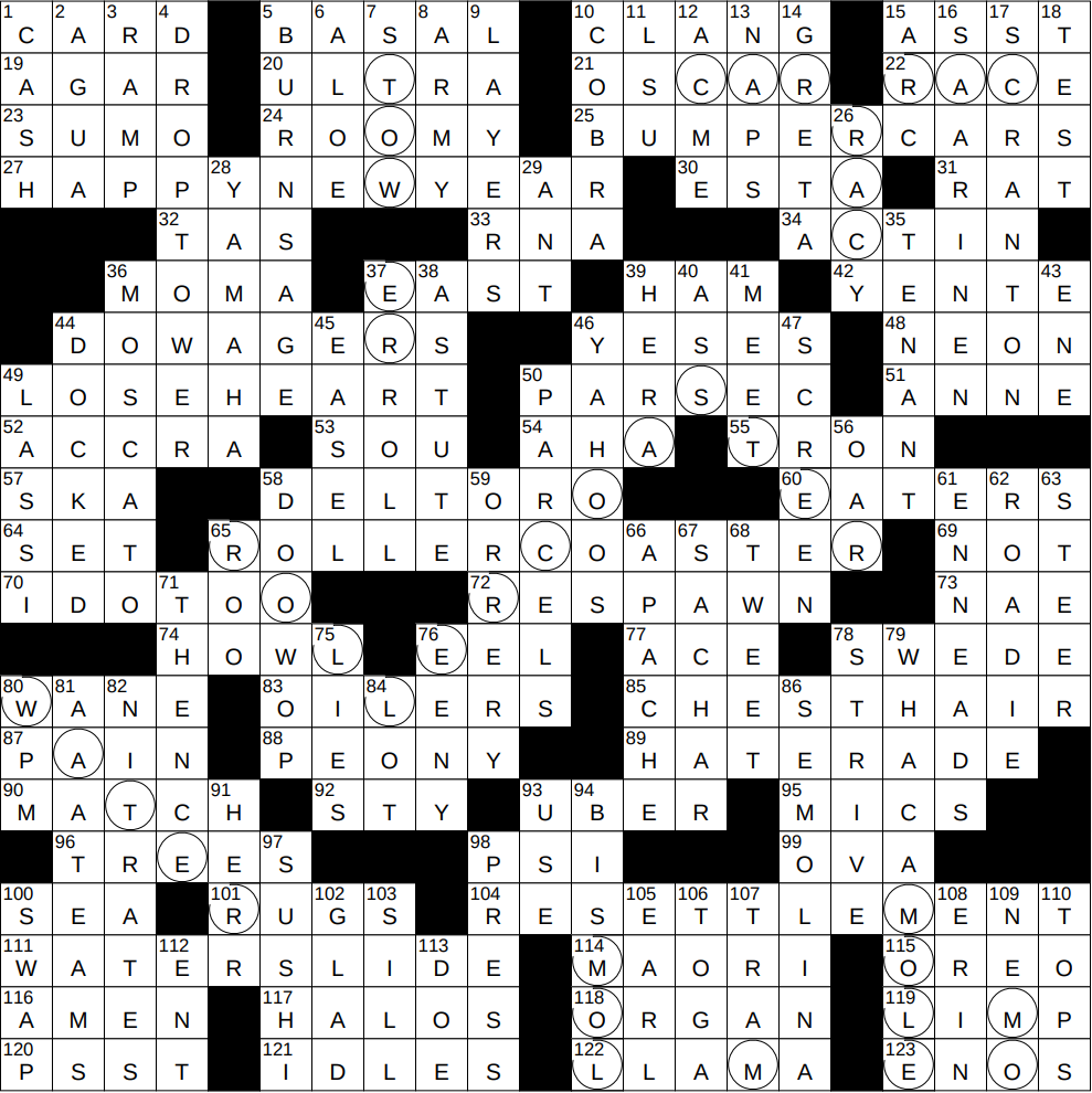 infused with alcohol crossword clue