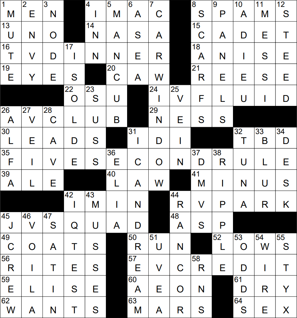 illwill crossword clue
