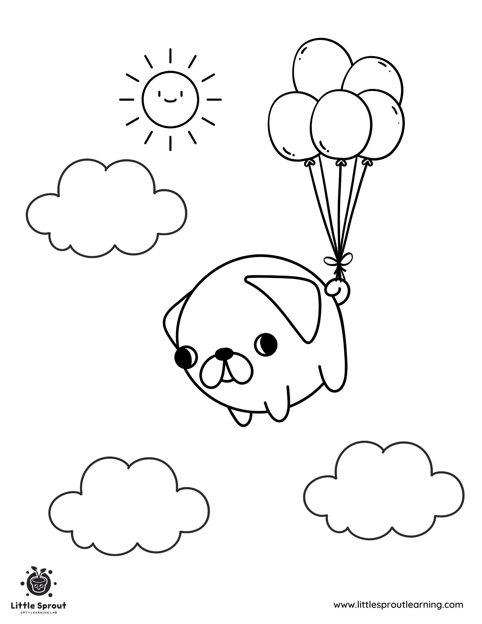 pug coloring pages