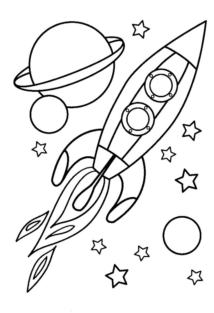 space ship coloring page
