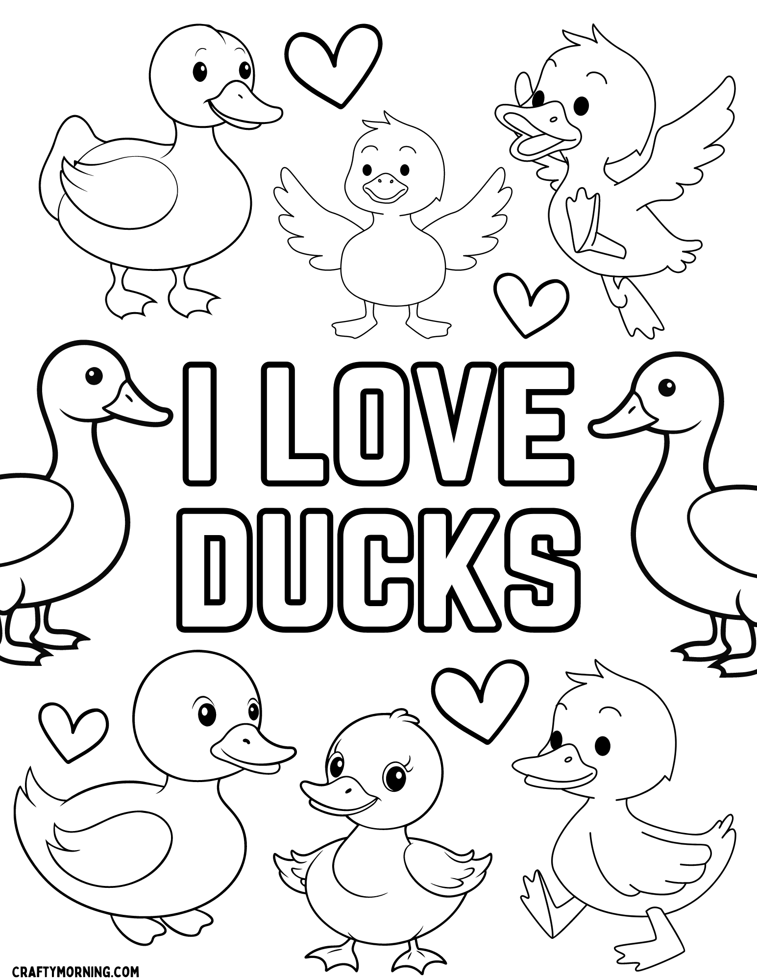 duck coloring pages