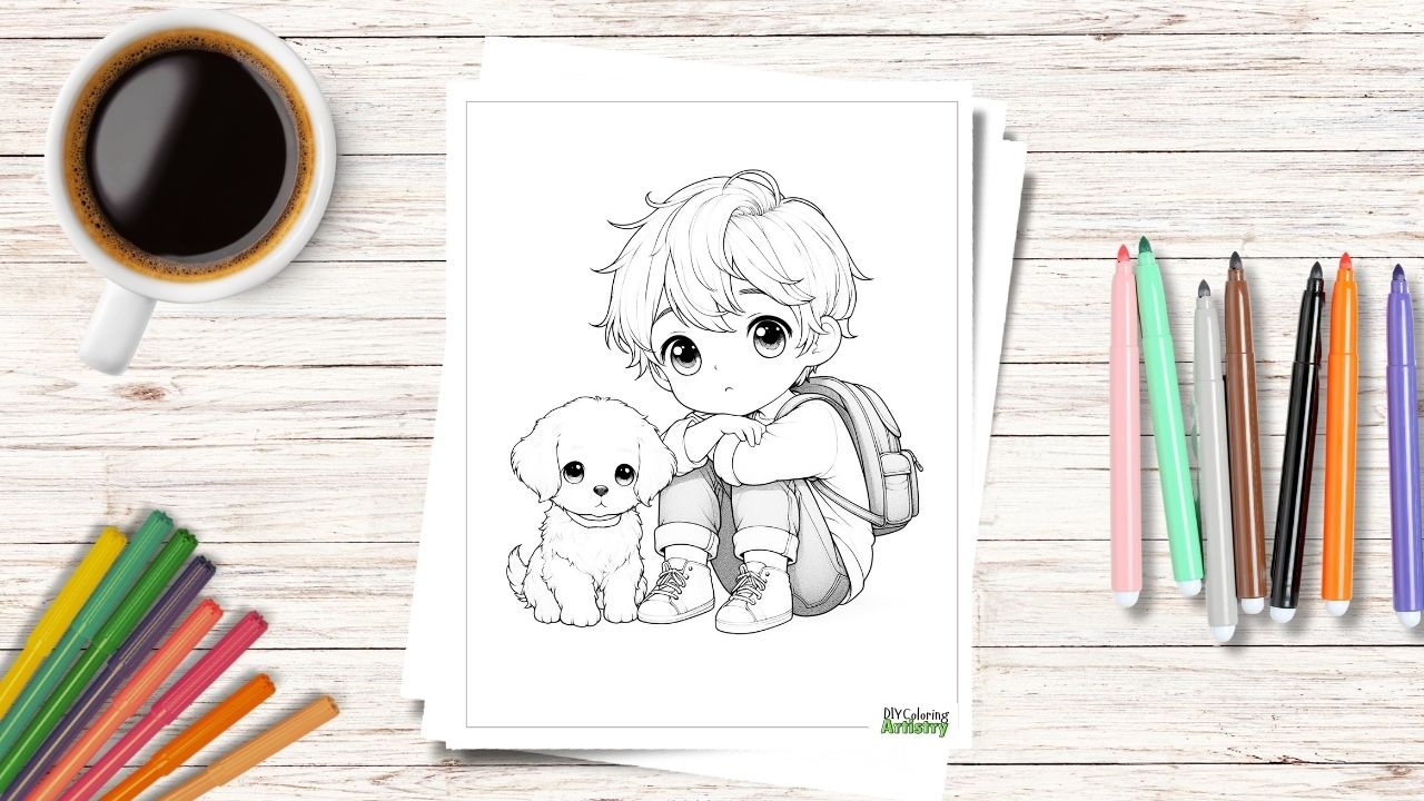 boyish coloring pages