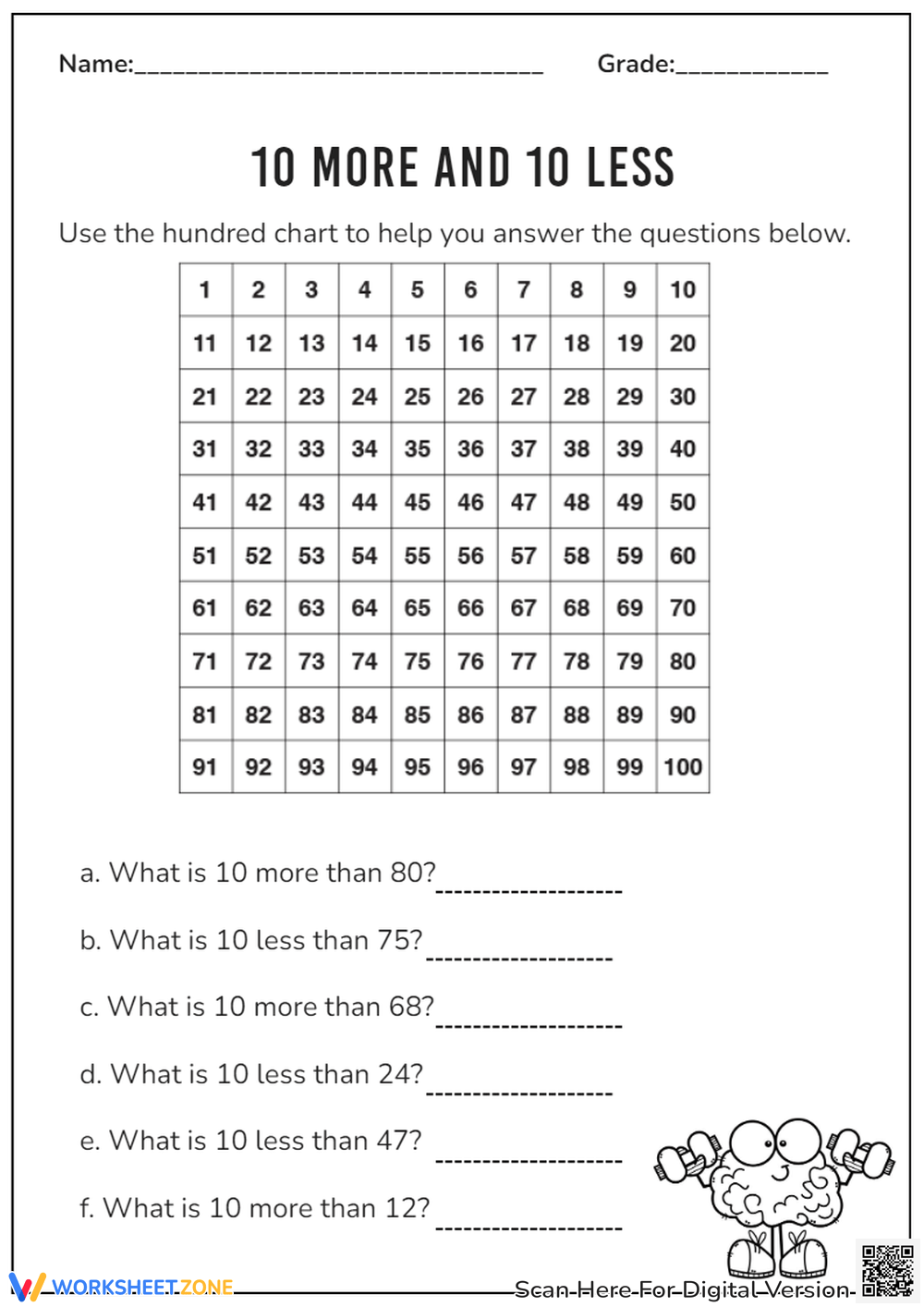 ten more ten less worksheets ten more ten less worksheets
