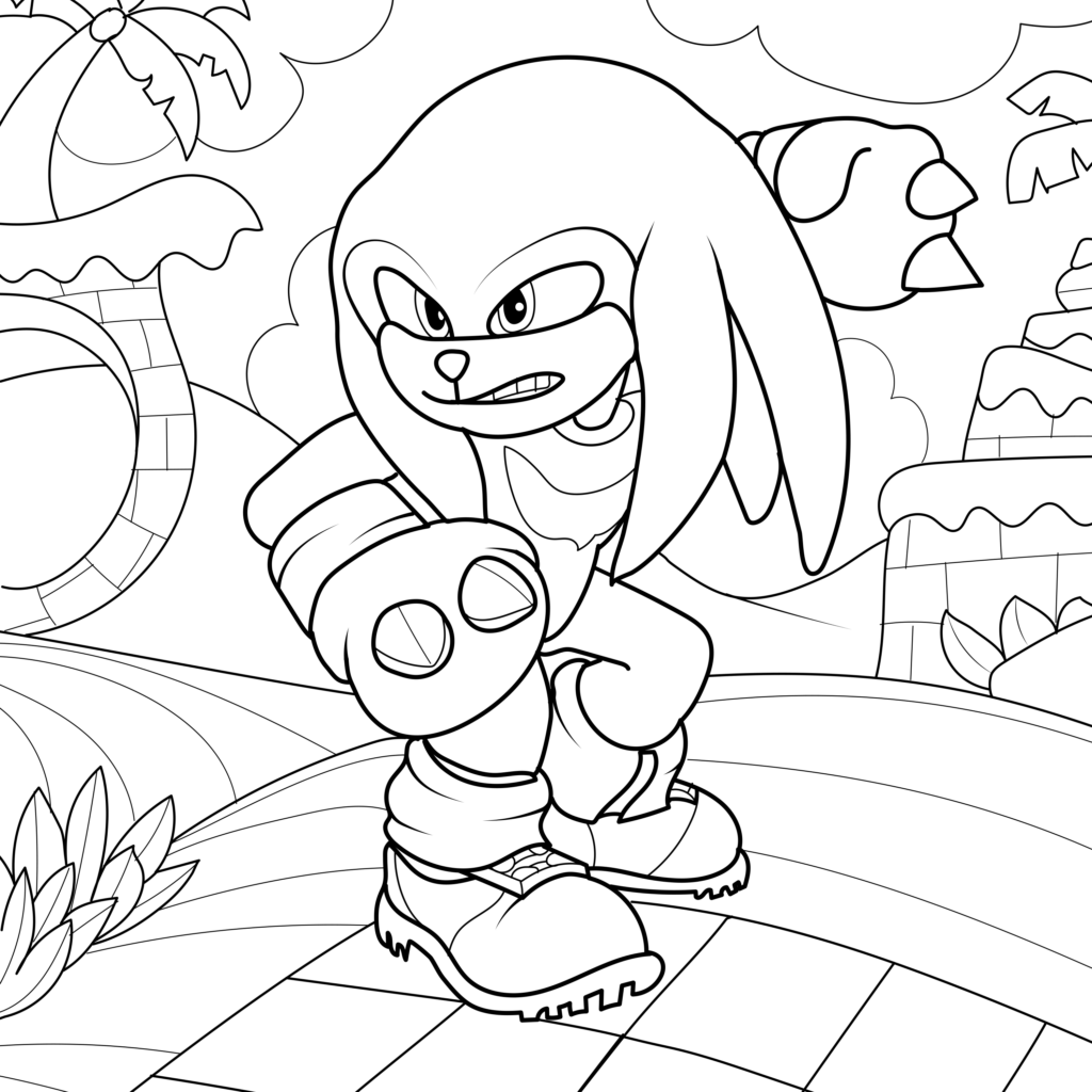 knuckles coloring pages