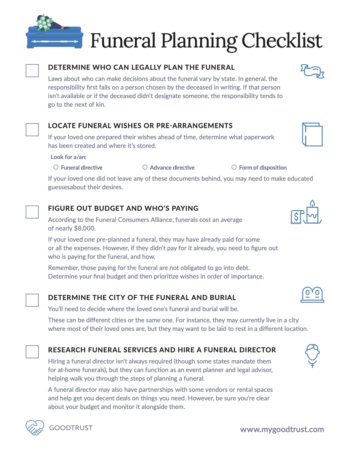 10 Steps To Planning A Funeral GoodTrust GoodTrust