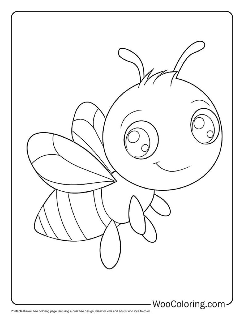 100 Bee Coloring Pages Free PDF To Print Woo Coloring