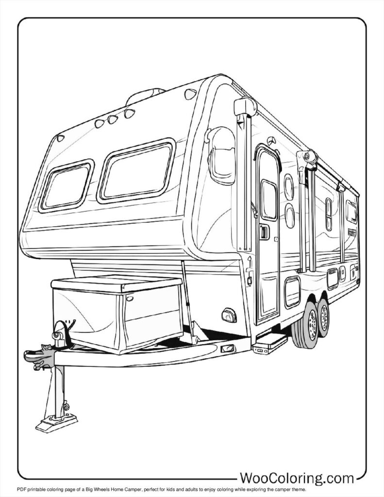 100 Camper RV Coloring Pages Free PDF To Print Woo Coloring