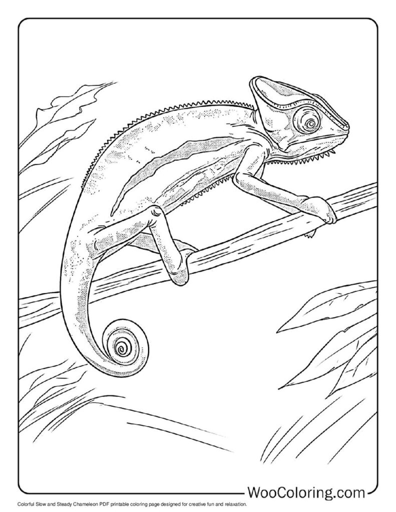 100 Chameleon Coloring Pages Free PDF To Print Woo Coloring