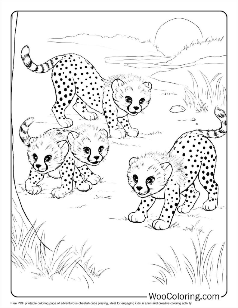100 Cheetah Coloring Pages Free PDF To Print Woo Coloring