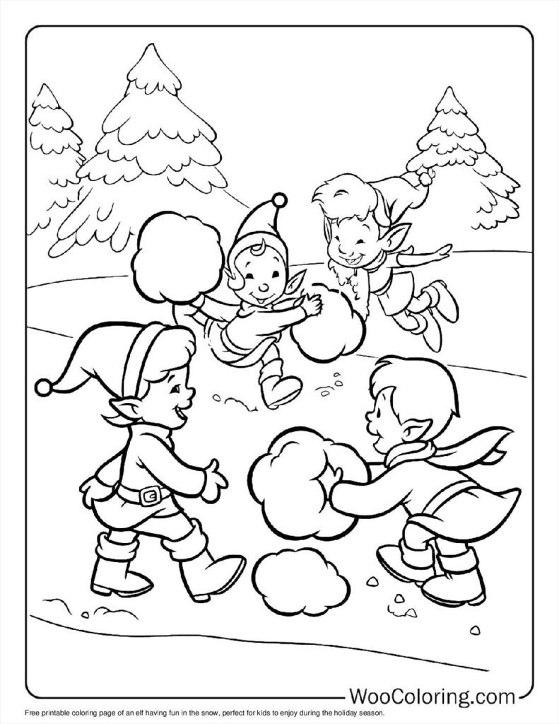 100 Elf On The Shelf Coloring Pages Free PDF To Print Woo Coloring
