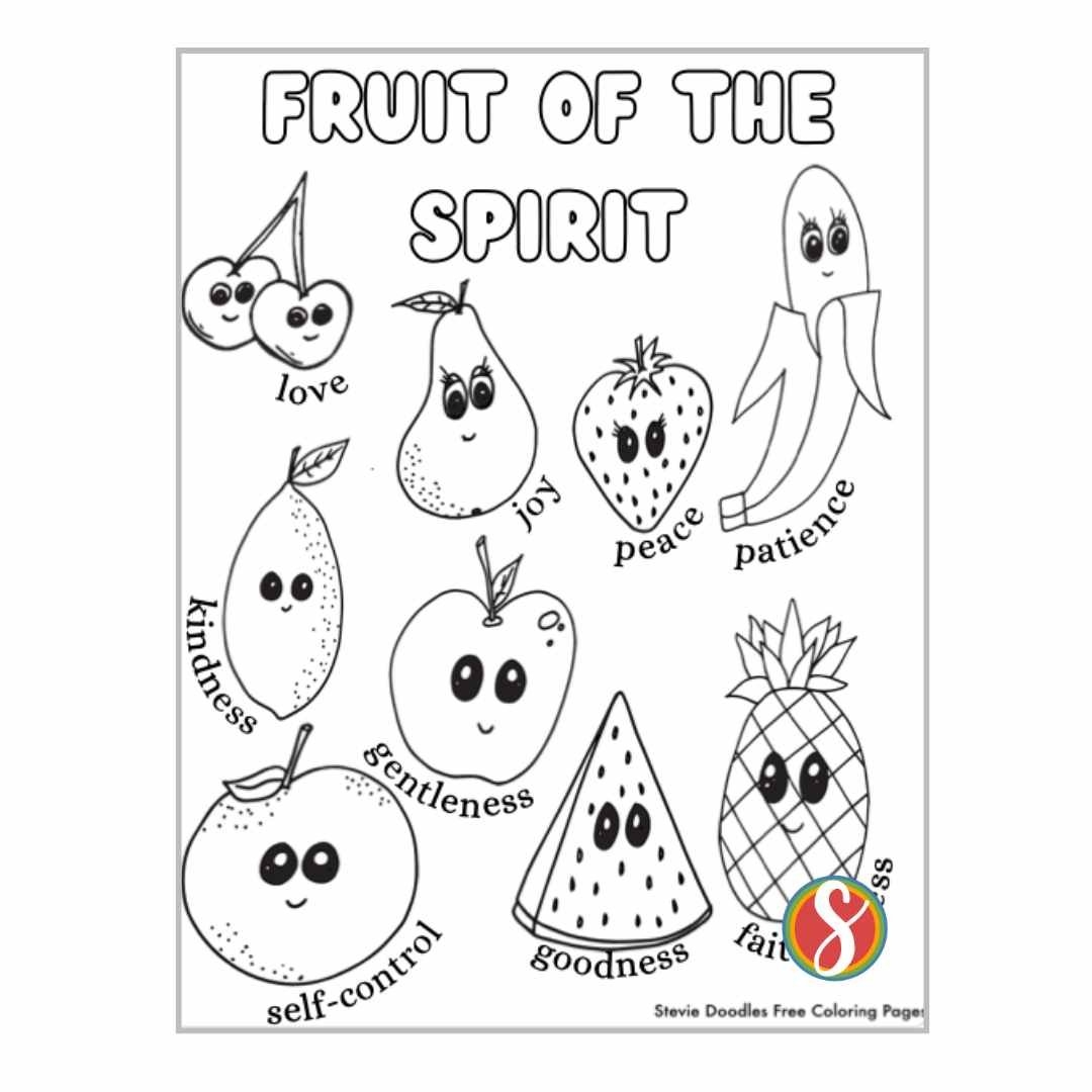 fruit of the spirit coloring page