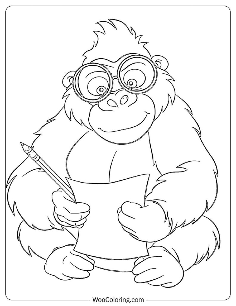 100 Gorilla Coloring Pages Free PDF To Print Woo Coloring