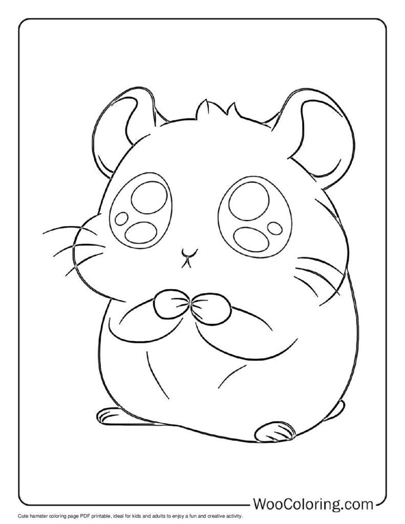 100 Hamster Coloring Pages Free PDF To Print Woo Coloring