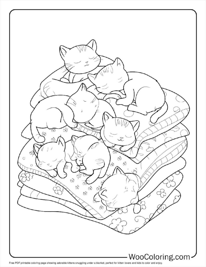 100 Kitten Coloring Pages Free PDF To Print Woo Coloring