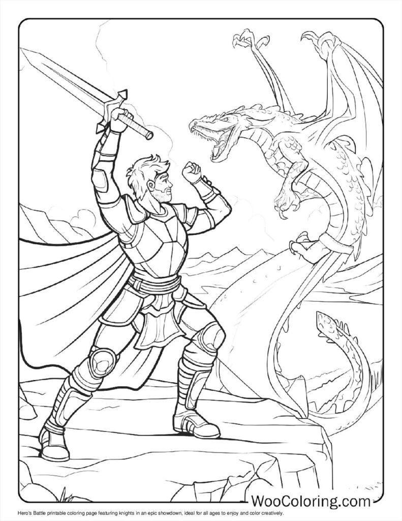 100 Knight Coloring Pages Free PDF To Print Woo Coloring