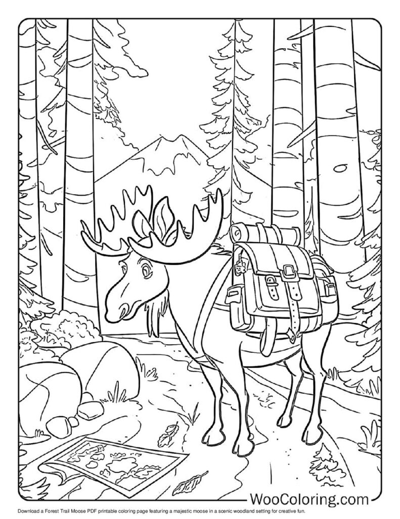 100 Moose Coloring Pages Free PDF To Print Woo Coloring 100 Moose Coloring Pages Free PDF To Print Woo Coloring