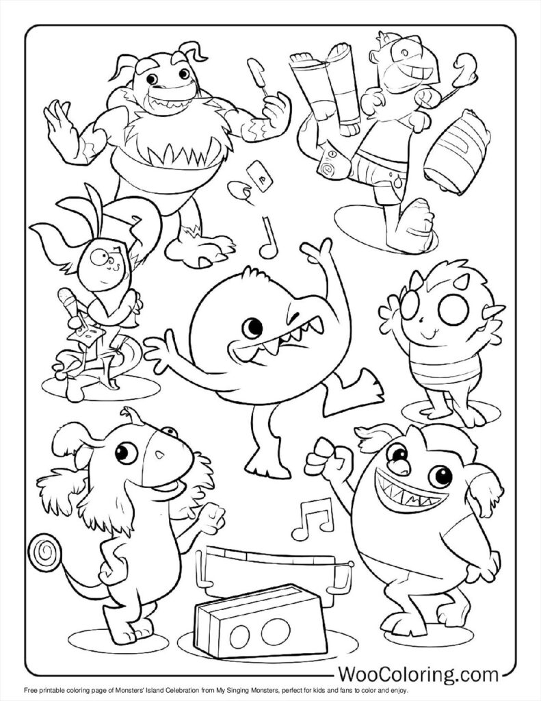 my singing monsters coloring pages
