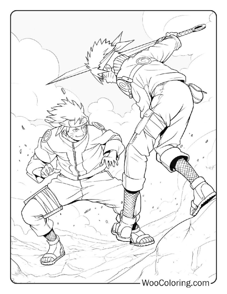 coloring naruto pages