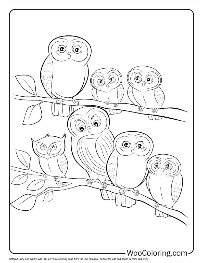 100 Owl Coloring Pages Free PDF To Print Woo Coloring