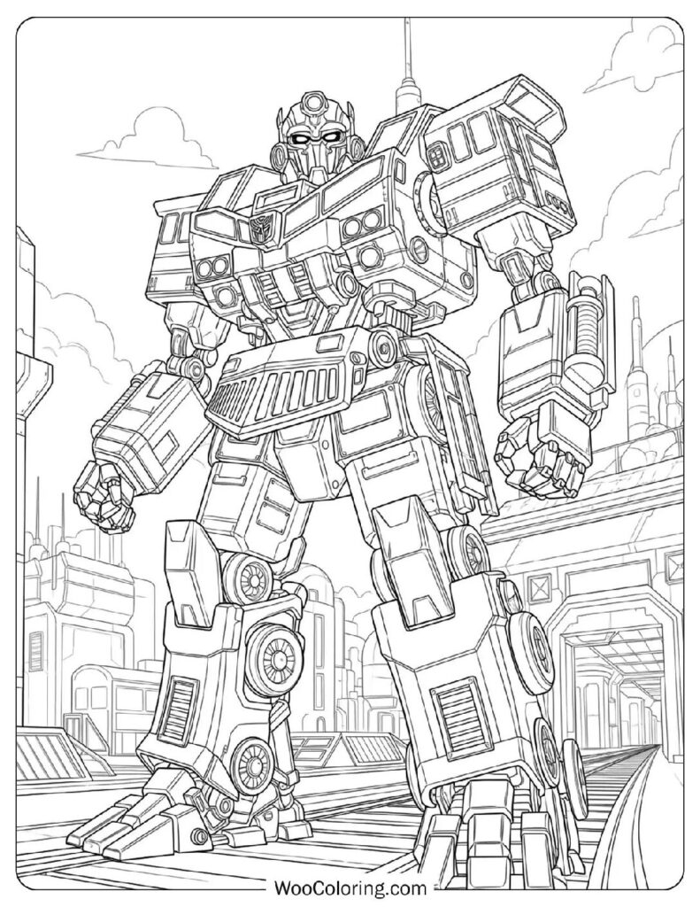 transformer coloring page