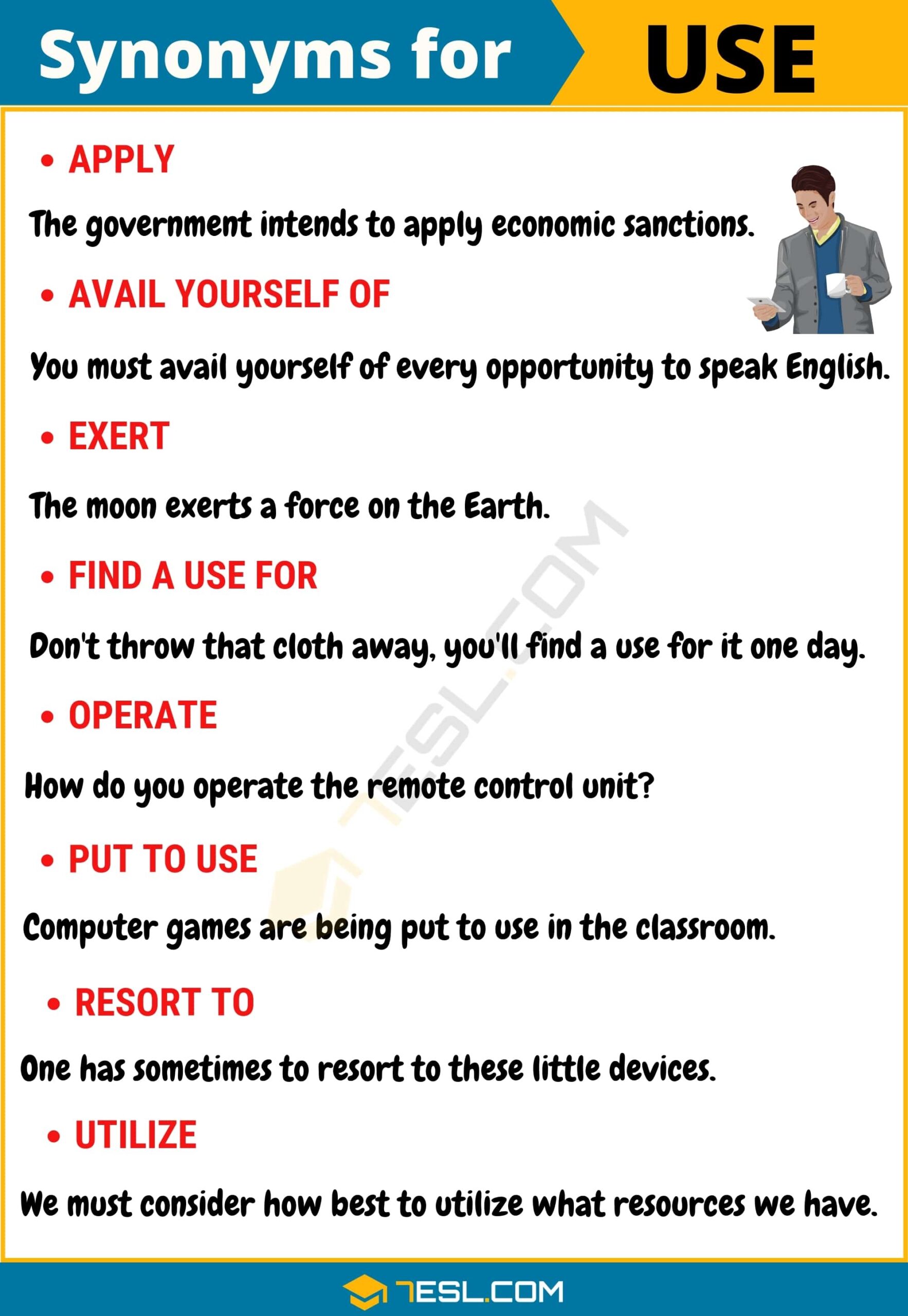 100 Synonyms For Use With Useful Examples Another Word For Use 7ESL 100 Synonyms For Use With Useful Examples Another Word For Use 7ESL