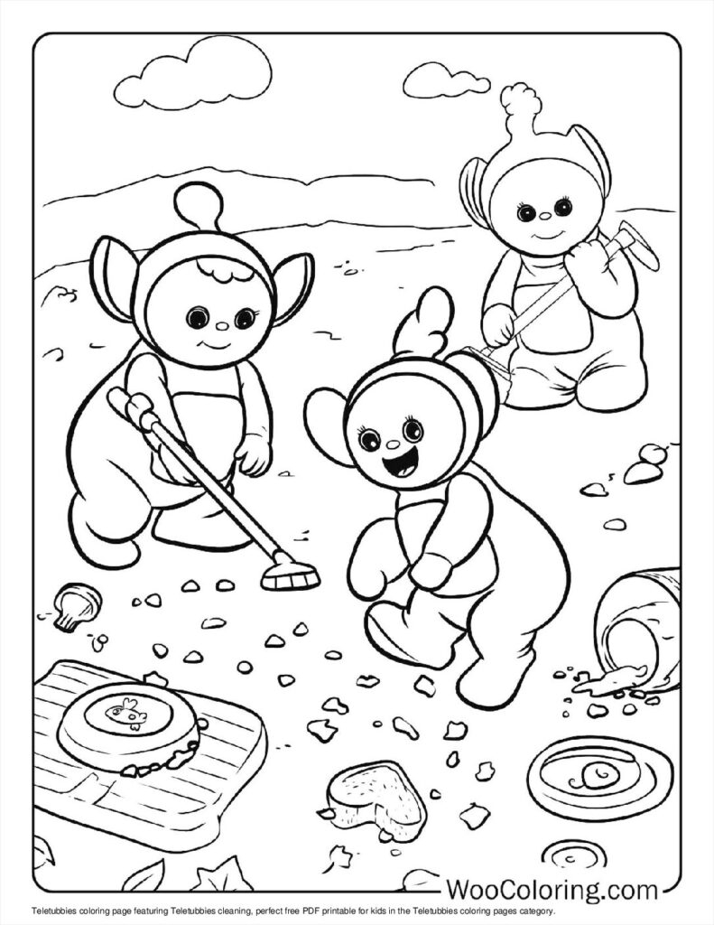100 Teletubbies Coloring Pages Free PDF To Print Woo Coloring