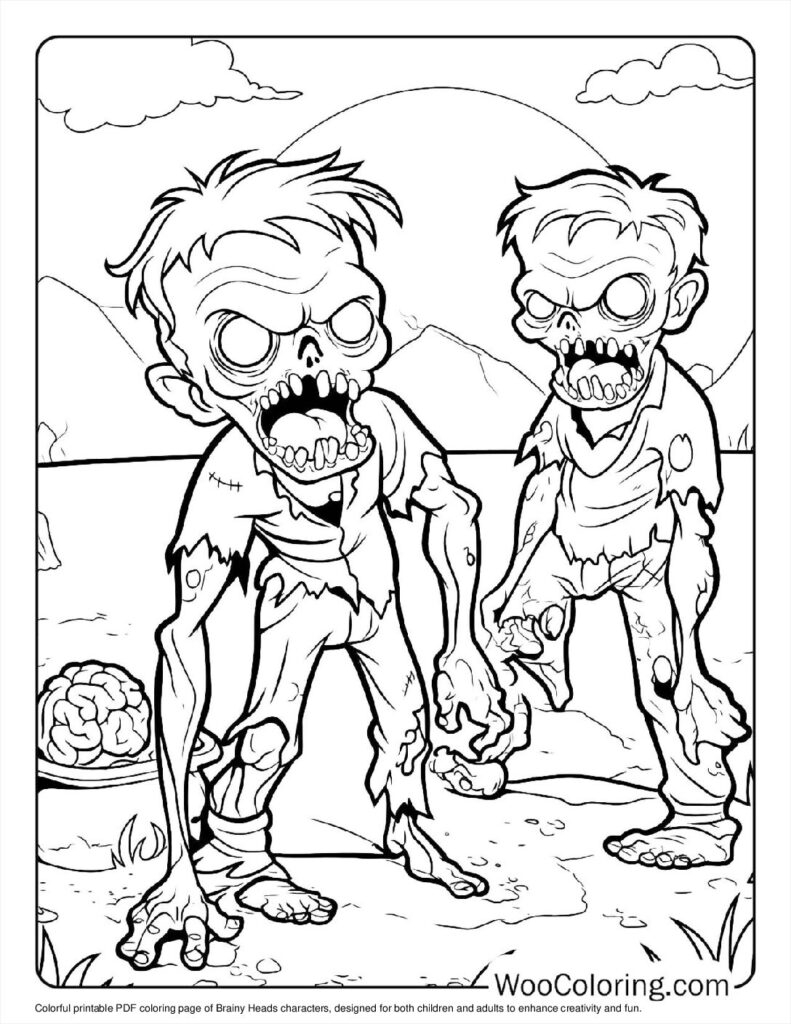 zombie coloring page