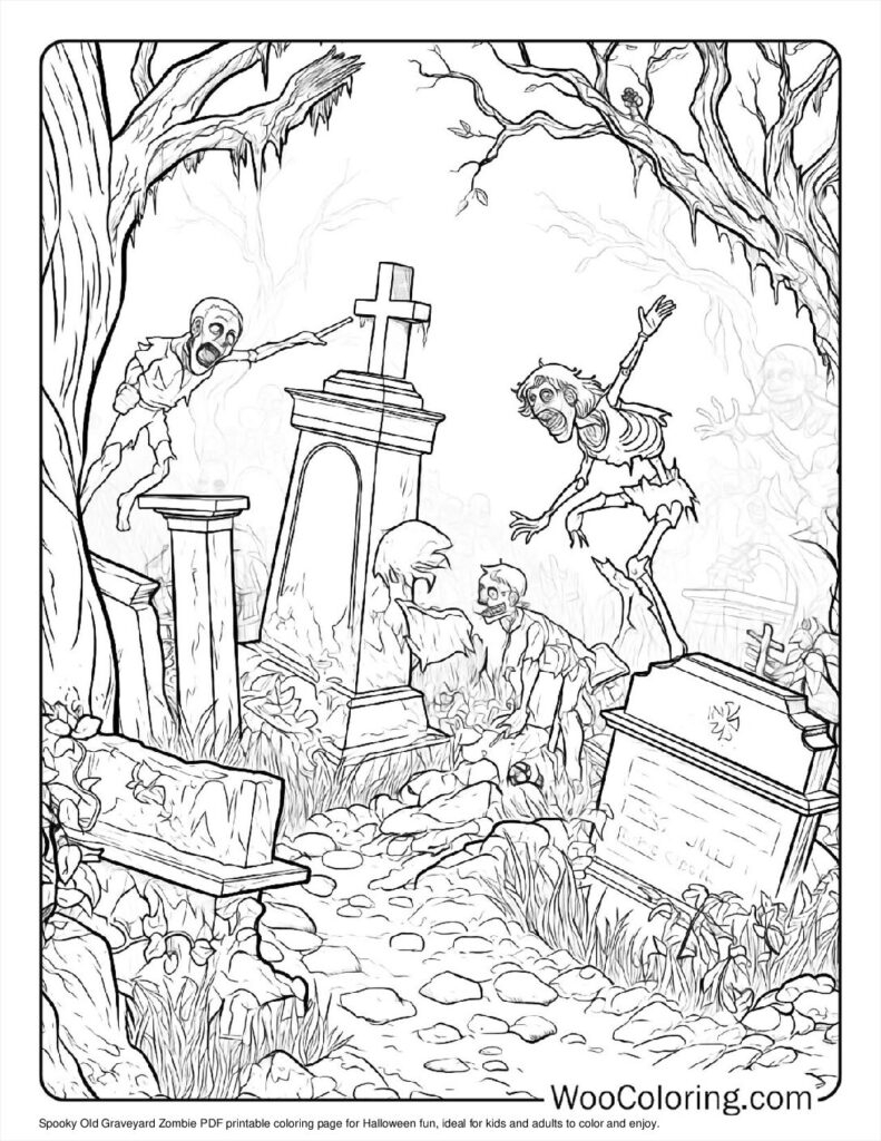 100 Zombie Coloring Pages Free PDF To Print Woo Coloring