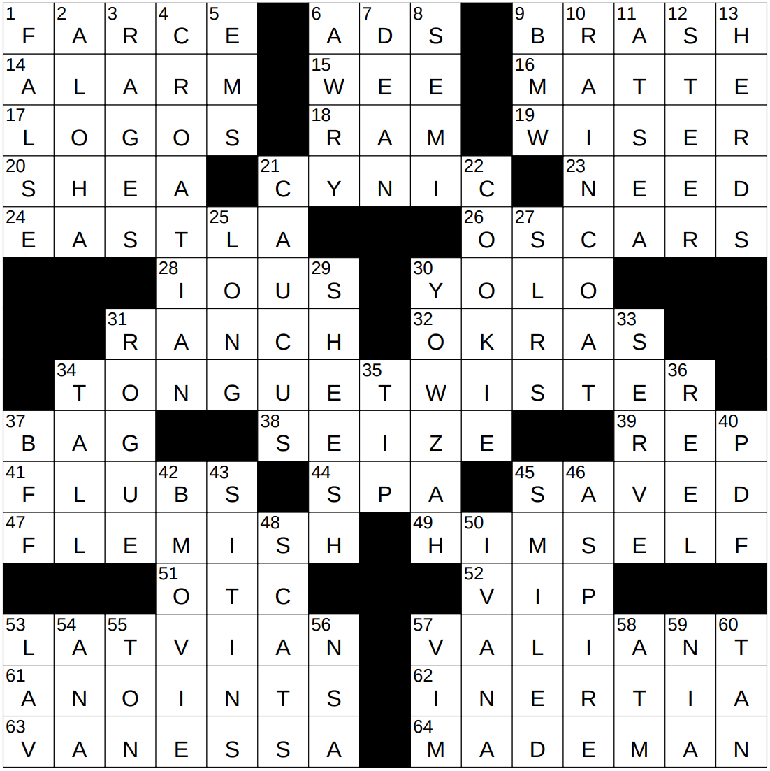 1106 25 NY Times Crossword 6 Nov 25 Thursday NYXCrossword