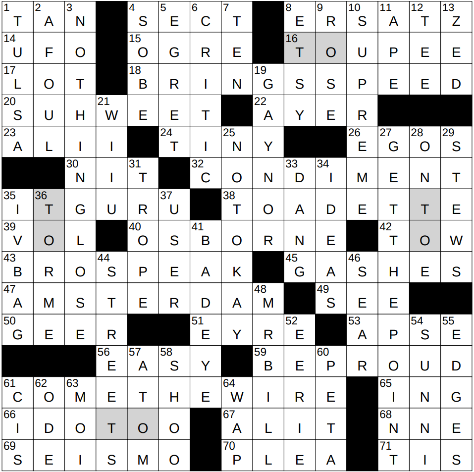 1107 24 NY Times Crossword 7 Nov 24 Thursday NYXCrossword