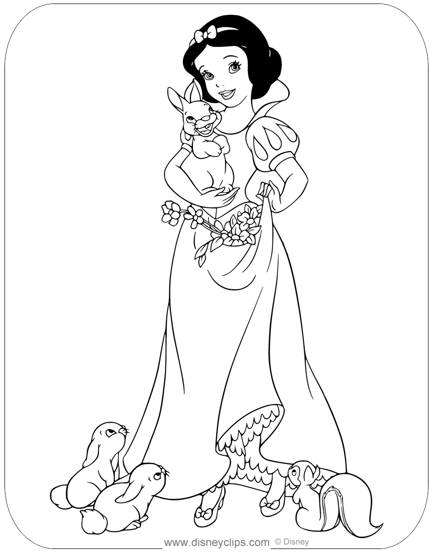 snow white coloring page