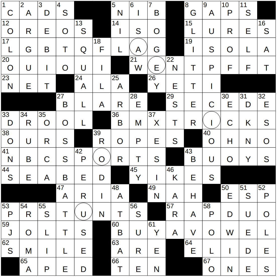 1230 25 NY Times Crossword 30 Dec 25 Tuesday NYXCrossword