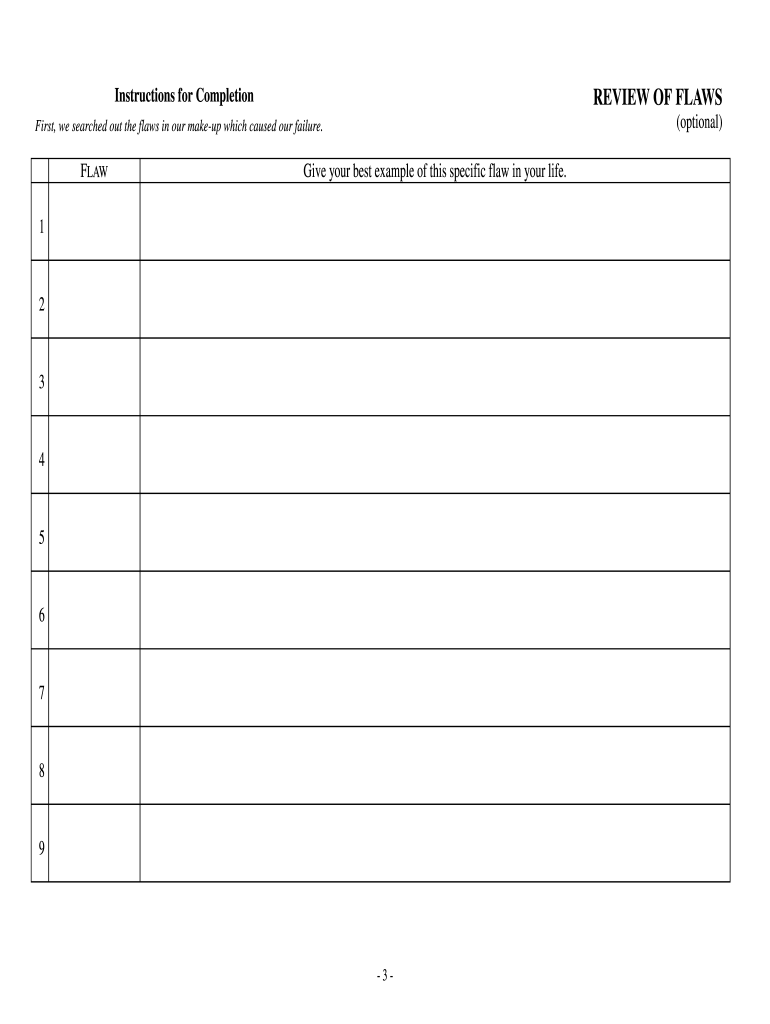 12Step Fourth Step Inventory Form Fill Online Printable Fillable Blank PdfFiller 12Step Fourth Step Inventory Form Fill Online Printable Fillable Blank PdfFiller