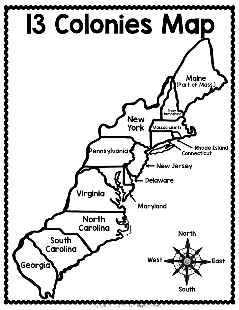 13 original colonies map worksheet 13 original colonies map worksheet