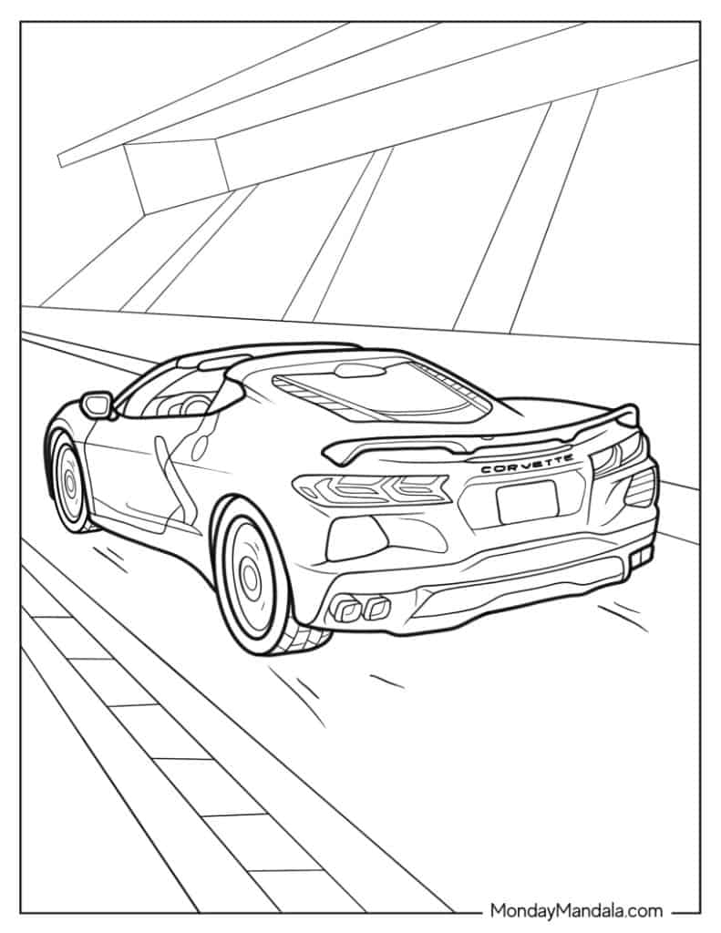 corvette car coloring pages corvette car coloring pages