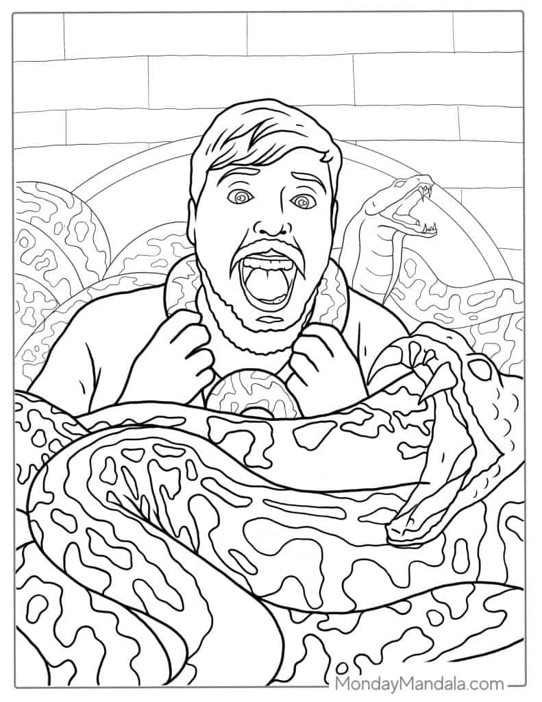 14 Mr Beast Coloring Pages Free PDF Printables 