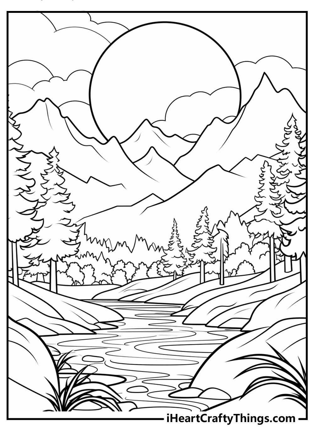 landscape coloring pages landscape coloring pages