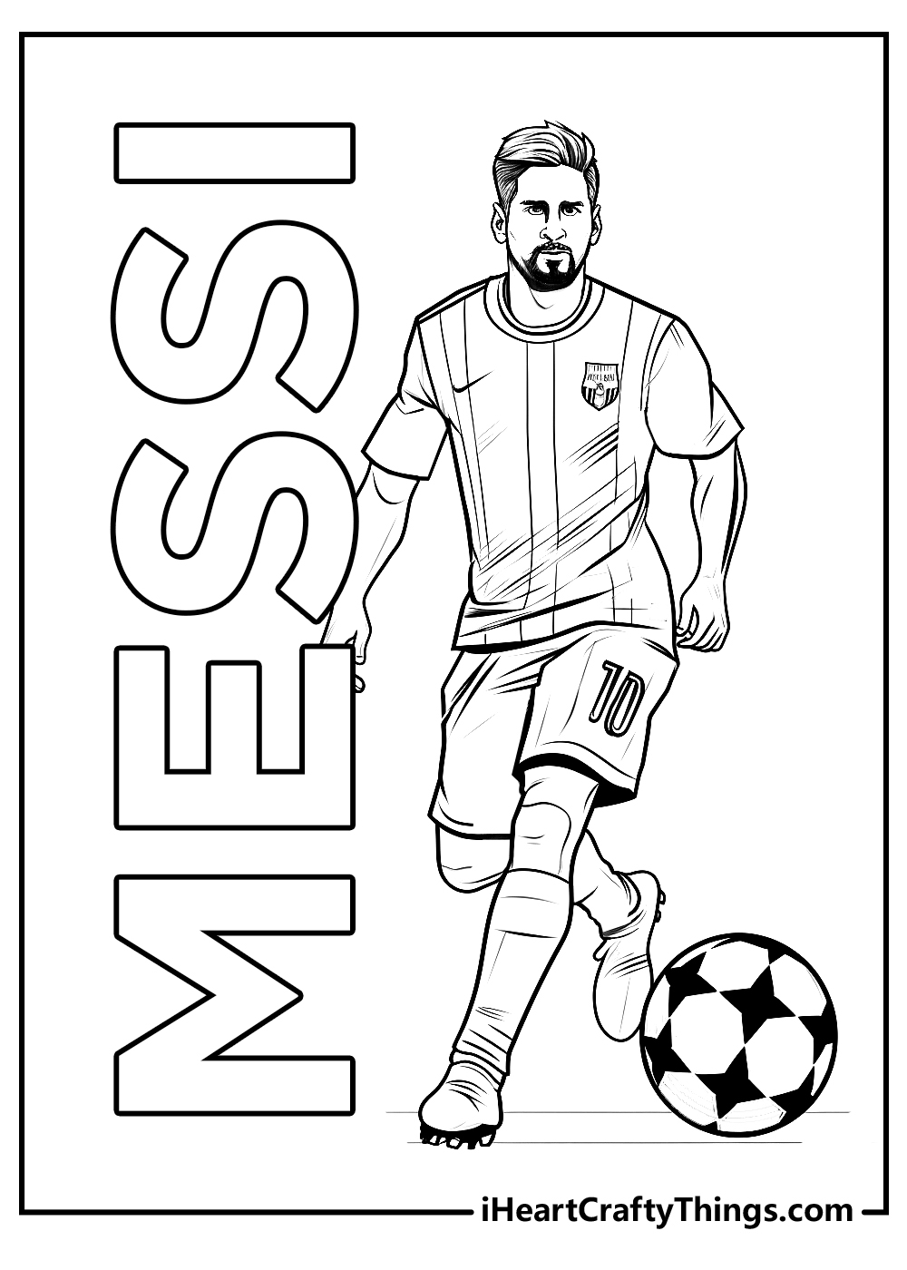 messi coloring page