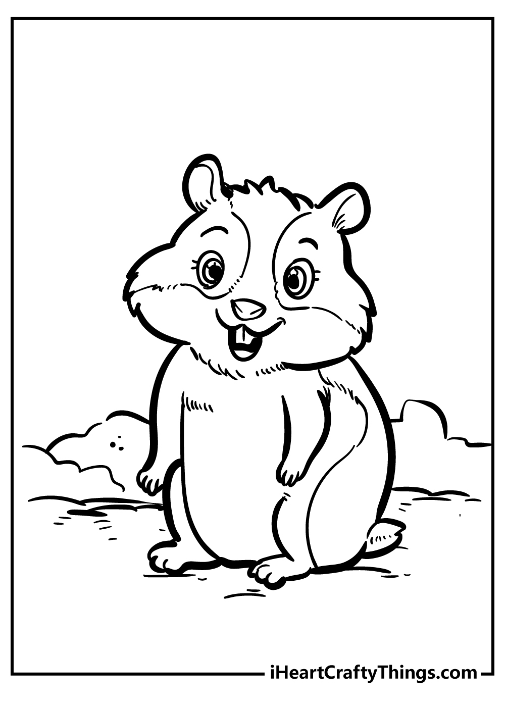 hamster coloring page