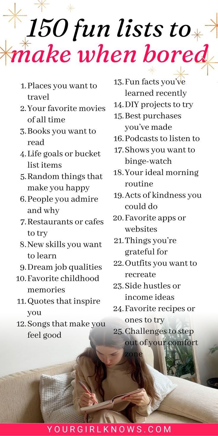 fun things to do list