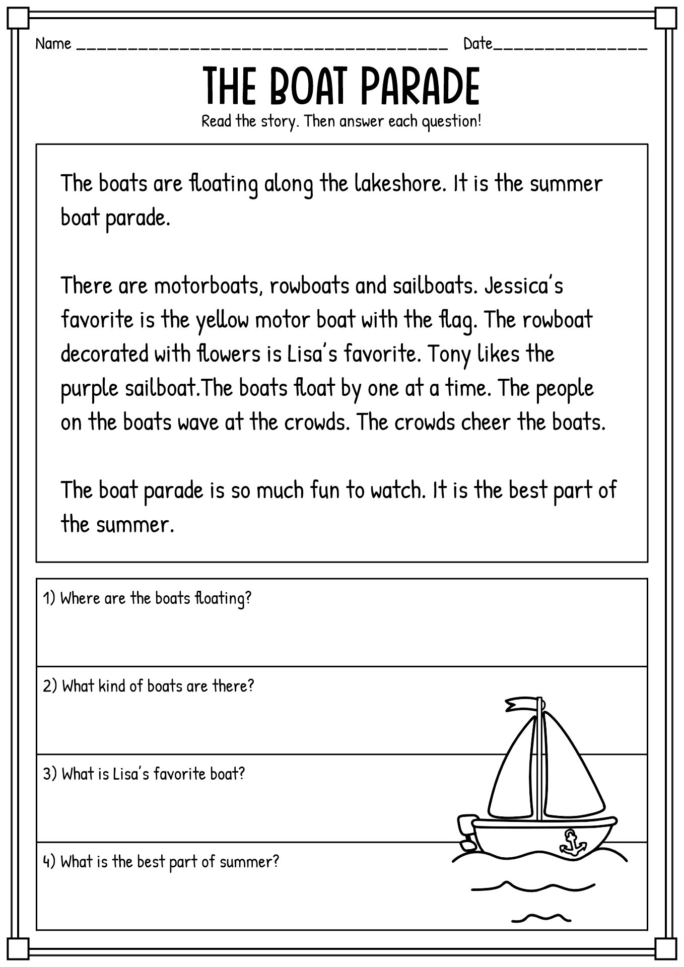 reading comprehension worksheets 2nd grade reading comprehension worksheets 2nd grade