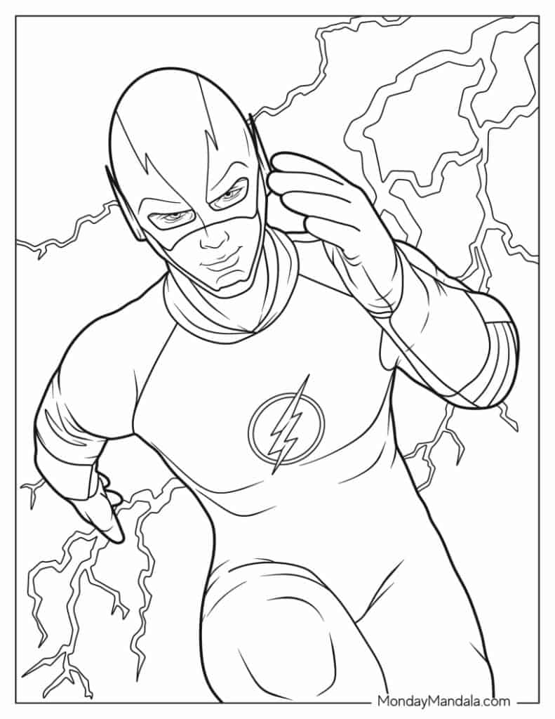 18 Flash Coloring Pages Free PDF Printables 18 Flash Coloring Pages Free PDF Printables