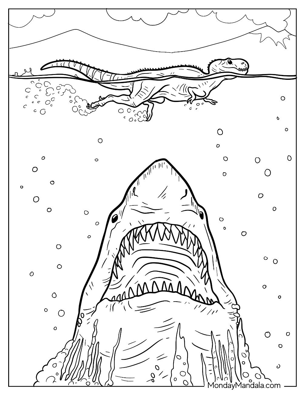 18 Megalodon Coloring Pages Free PDF Printables 