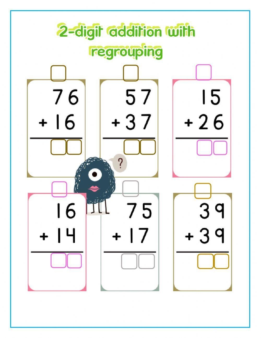 2 digit Addition With Regrouping Worksheet Worksheets Library 2 digit Addition With Regrouping Worksheet Worksheets Library
