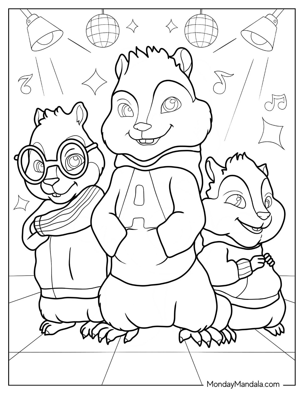 20 Alvin The Chipmunks Coloring Pages Free Printables 