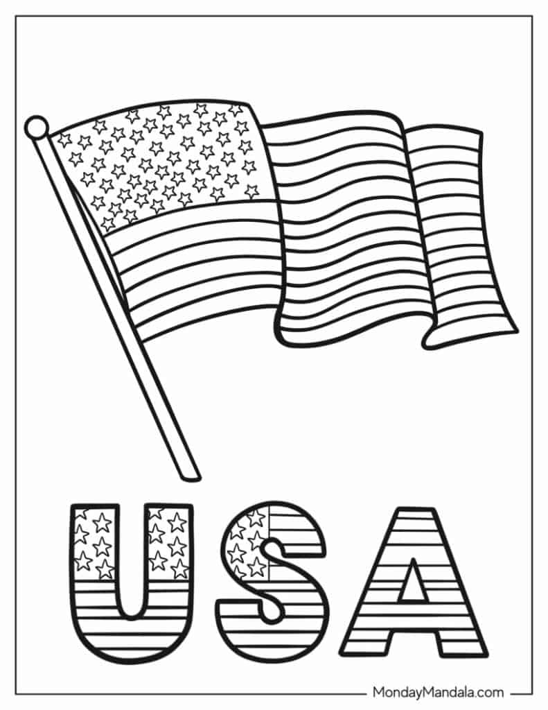 coloring pages usa