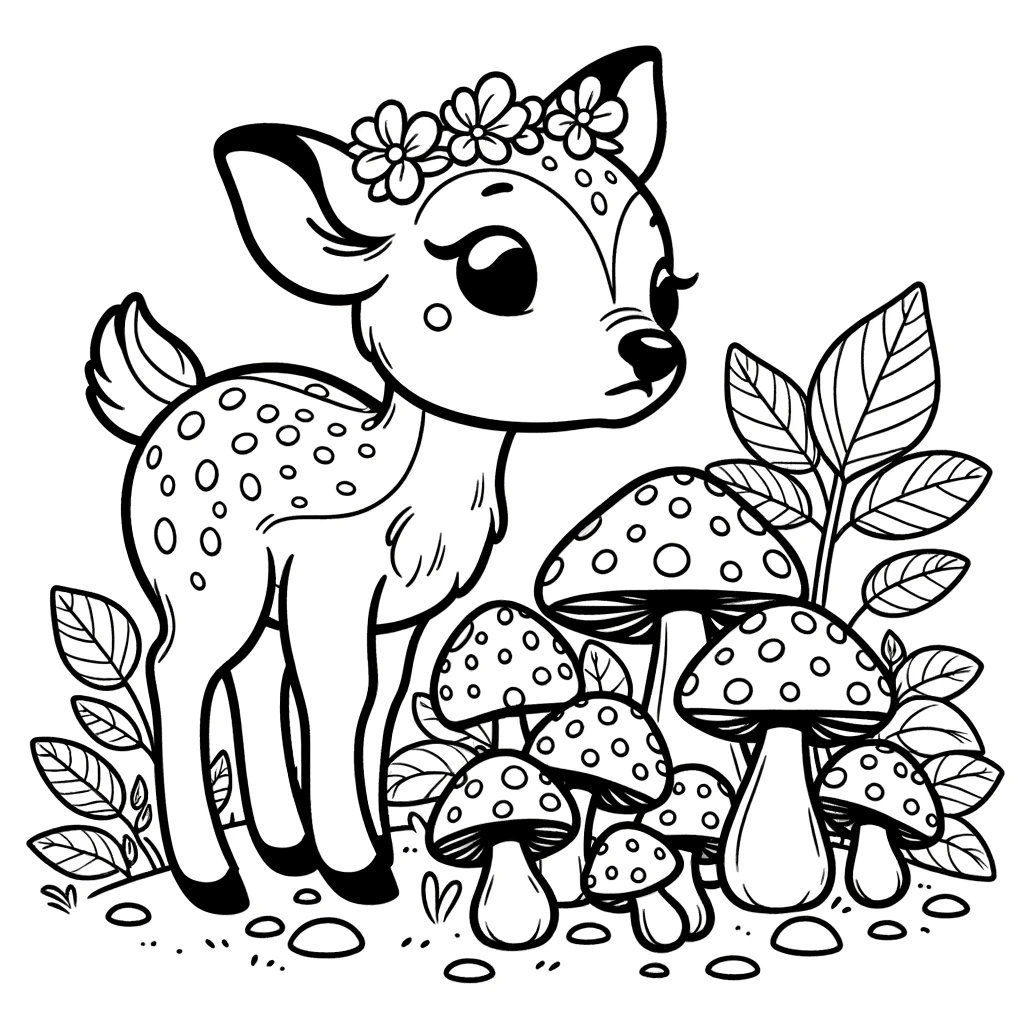20 Baby Deer Coloring Pages Baby Deer Coloring Critter Coloring Deer Coloring Bundle Etsy