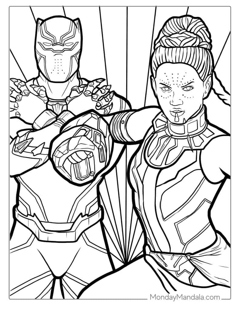 black panther coloring pages
